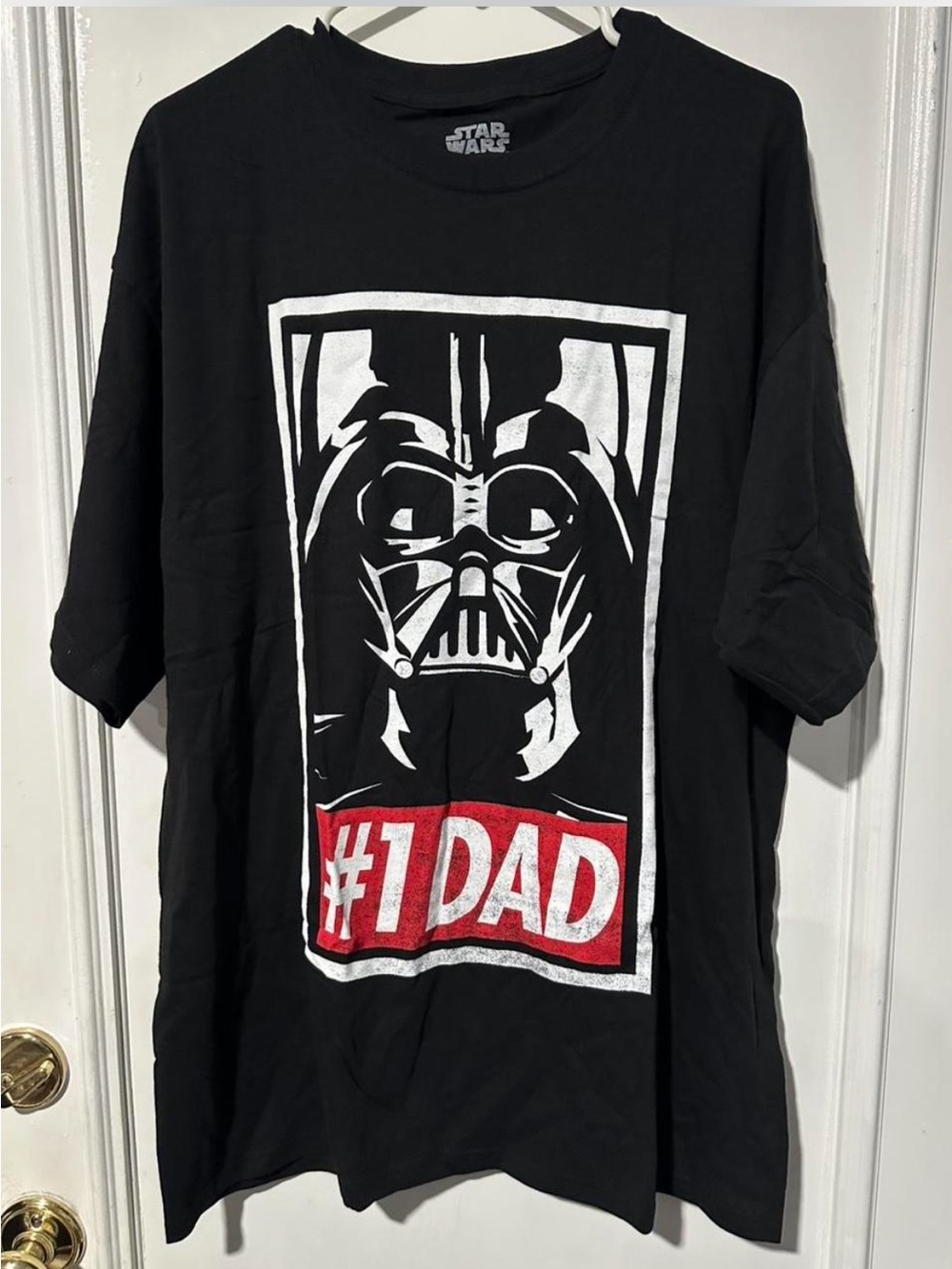 Star Wars Black T-Shirt with #1 Dad on logo